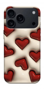 Чехол Выпуклые сердца для iPhone 18 Pro