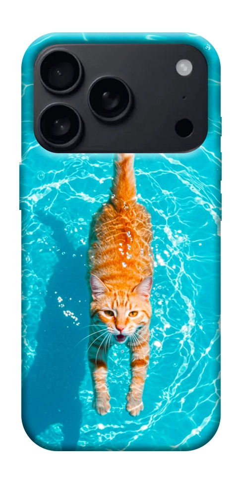 Чехол Cat swimming для iPhone 18 Pro