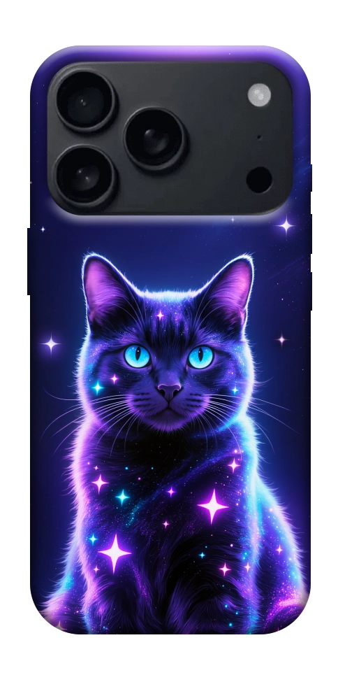 Чехол Galaxy purple cat для iPhone 18 Pro