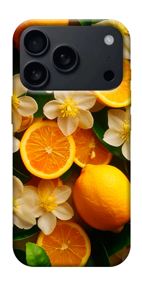 Чехол Лимоны и цветы для iPhone 18 Pro