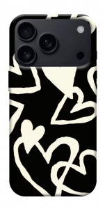 Чехол Black and white hearts для iPhone 18 Pro