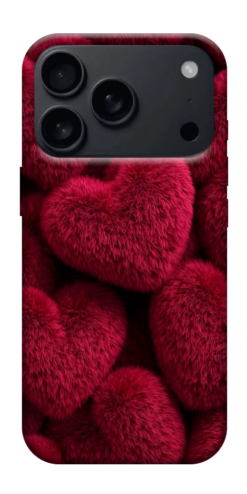 Чехол Fluffy hearts для iPhone 18 Pro