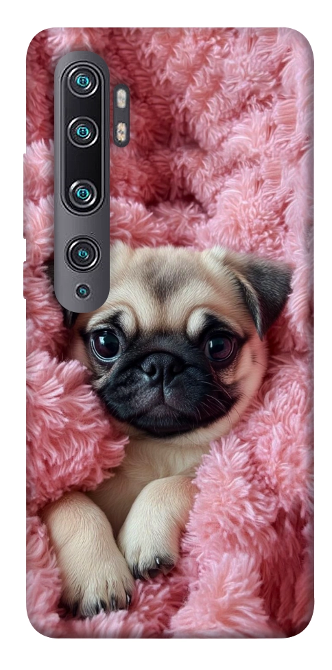 Чехол Мопс в нежностях для Xiaomi Mi Note 10