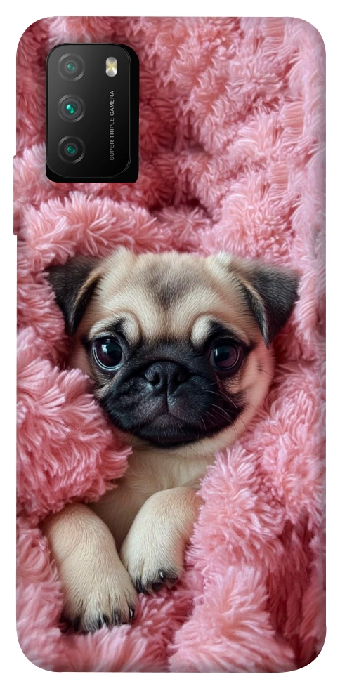 Чехол Мопс в нежностях для Xiaomi Poco M3