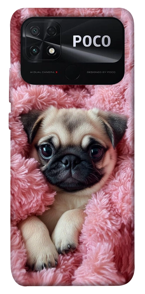 Чехол Мопс в нежностях для Xiaomi Poco C40