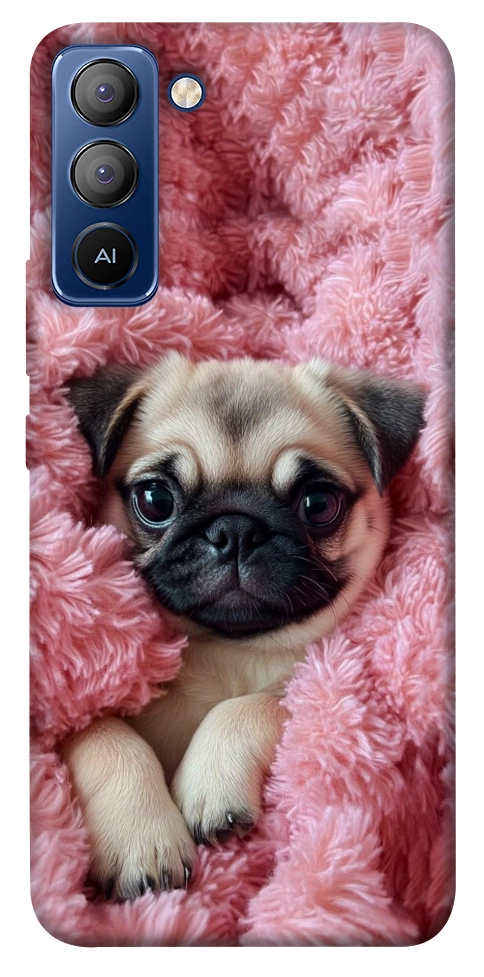 Чехол Мопс в нежностях для TECNO Pop 5 Pro