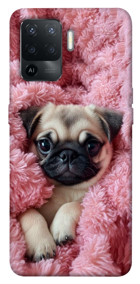 Чехол Мопс в нежностях для Oppo Reno 5 Lite