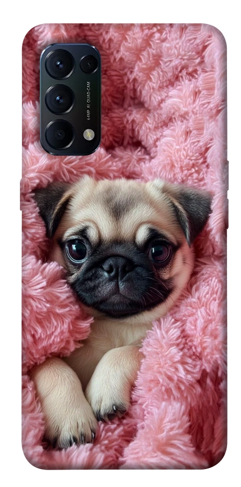 Чохол Мопс у ніжностях для Oppo Reno 5 4G