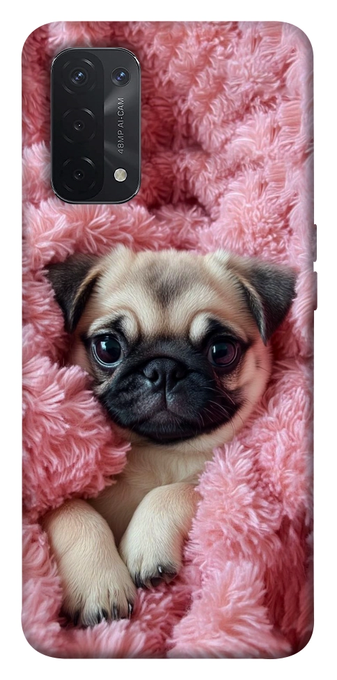 Чохол Мопс у ніжностях для Oppo A74 5G