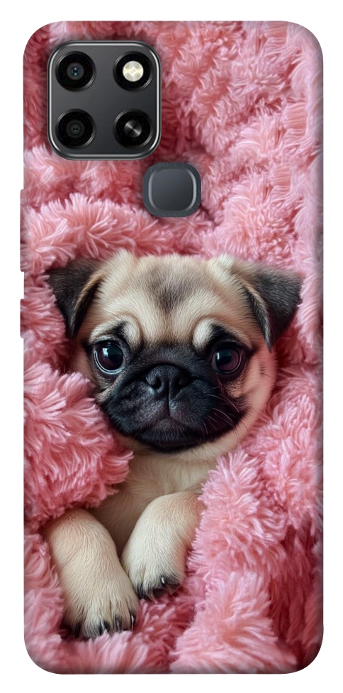 Чехол Мопс в нежностях для Infinix Smart 6