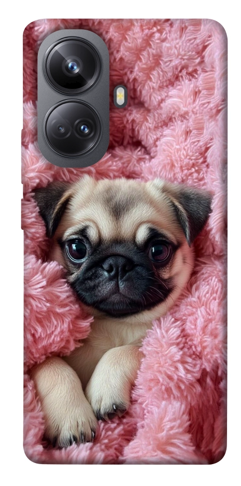 Чехол Мопс в нежностях для Realme 10 Pro+