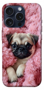Чехол Мопс в нежностях для iPhone 15 Pro