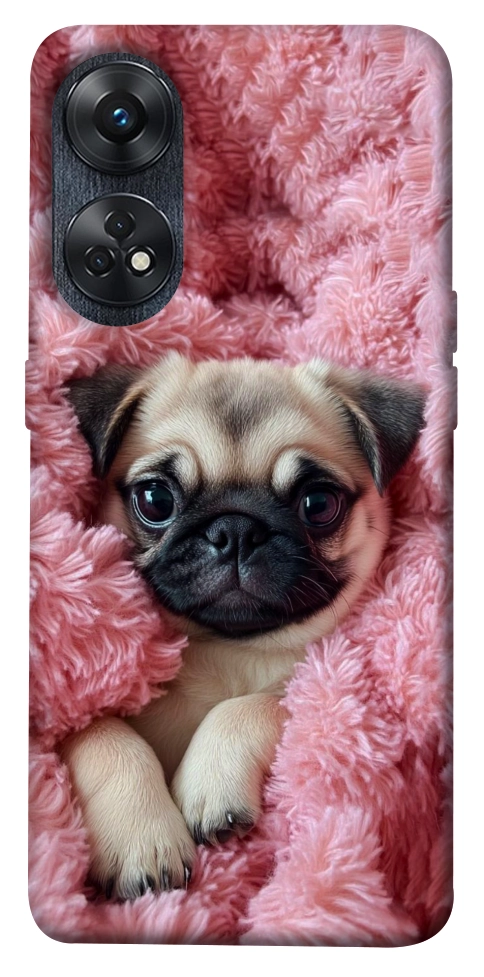 Чехол Мопс в нежностях для Oppo Reno 8 T 4G