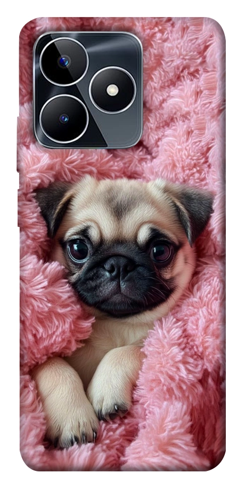 Чехол Мопс в нежностях для Realme C53