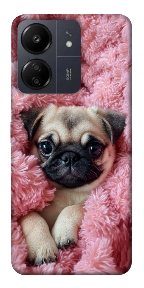 Чохол Мопс у ніжностях для Xiaomi Redmi 13C
