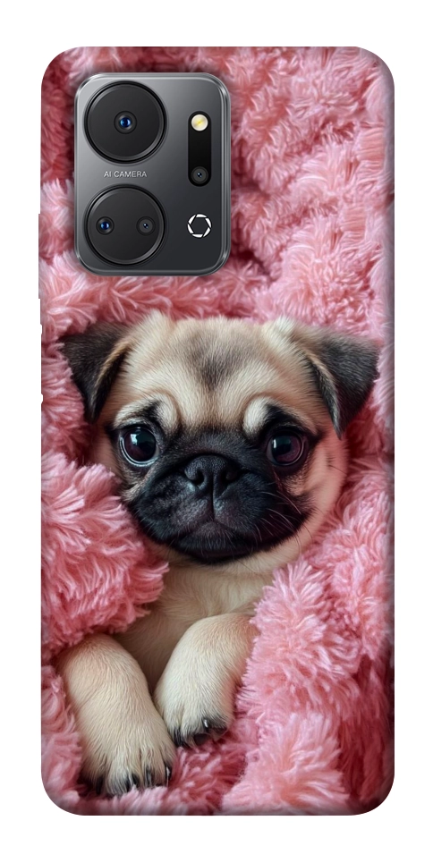 Чехол Мопс в нежностях для Huawei Honor X7a