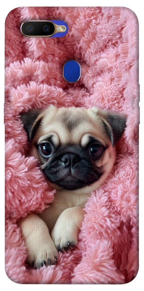 Чехол Мопс в нежностях для Oppo A7