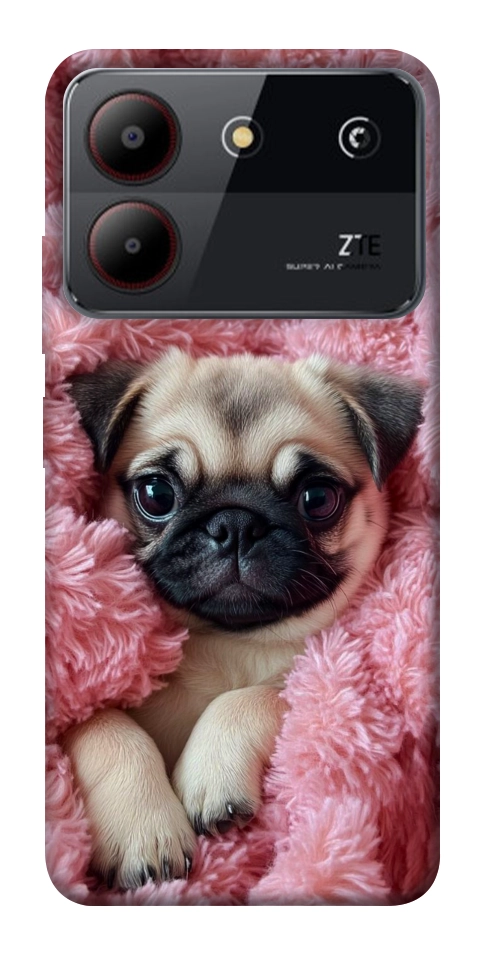 Чохол Мопс у ніжностях для ZTE Blade A54 4G