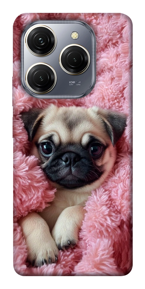Чехол Мопс в нежностях для TECNO Spark 20 Pro