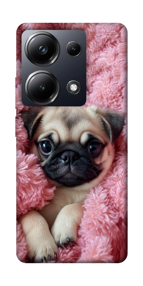 Чехол Мопс в нежностях для Xiaomi Poco M6 Pro 4G