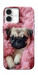 Чохол Мопс у ніжностях для iPhone 16 Plus