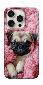 Чехол Мопс в нежностях для iPhone 16 Pro