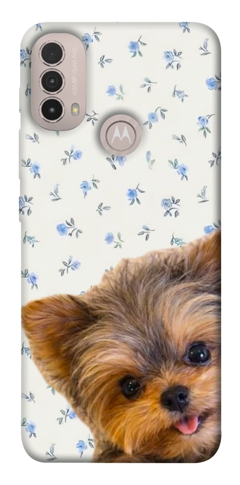 Чохол Cute Yorkie для Motorola Moto E30
