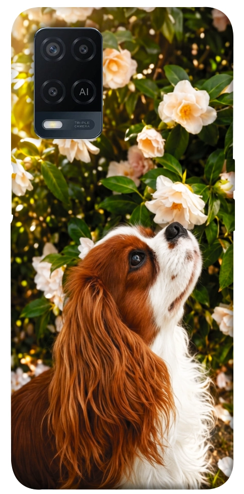 Чехол Flower spaniel для Oppo A54 4G