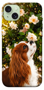 Чехол Flower spaniel для iPhone 15 Plus
