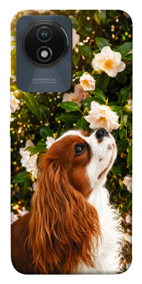 Чехол Flower spaniel для Vivo Y02