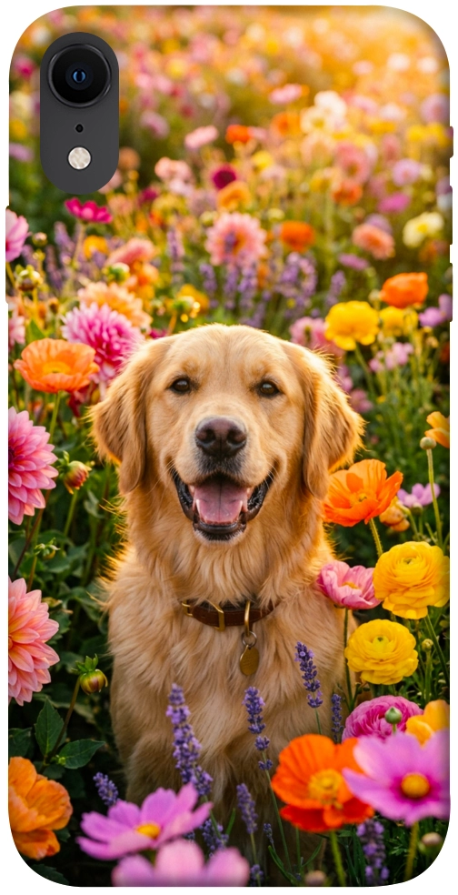 Чехол Flowery labrador для iPhone XR