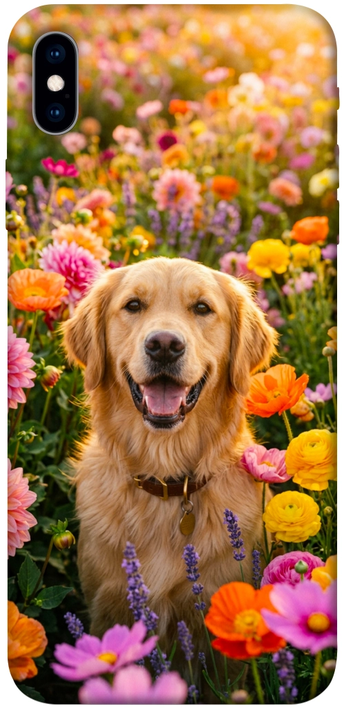 Чехол Flowery labrador для iPhone XS Max