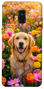 Чехол Flowery labrador для Galaxy A8 (2018)