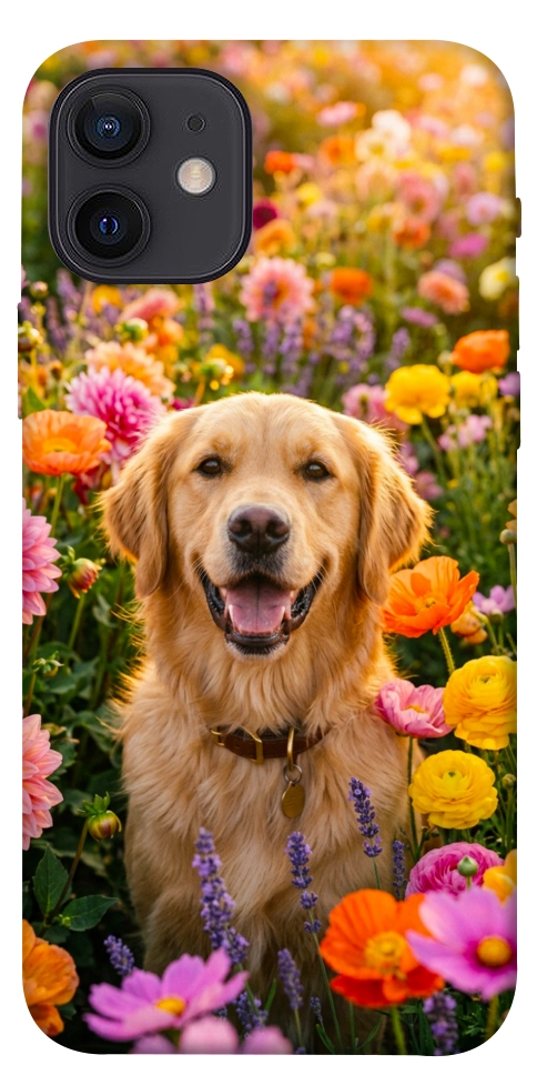 Чехол Flowery labrador для iPhone 12