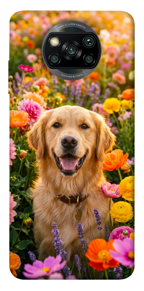 Чехол Flowery labrador для Xiaomi Poco X3 NFC