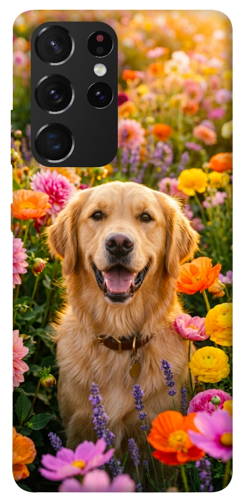 Чехол Flowery labrador для Galaxy S21 Ultra