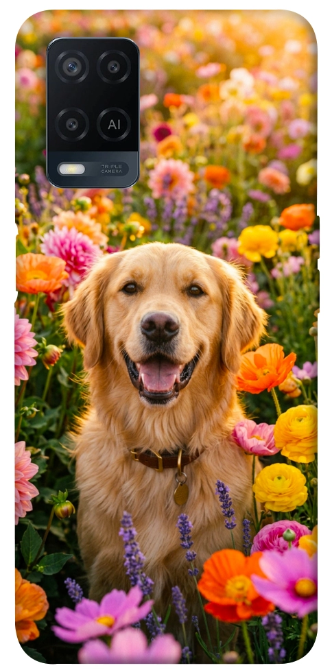 Чехол Flowery labrador для Oppo A54 4G