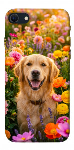 Чехол Flowery labrador для iPhone SE (2022)