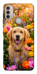 Чехол Flowery labrador для Motorola Moto E40