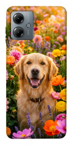 Чехол Flowery labrador для Motorola Moto G14