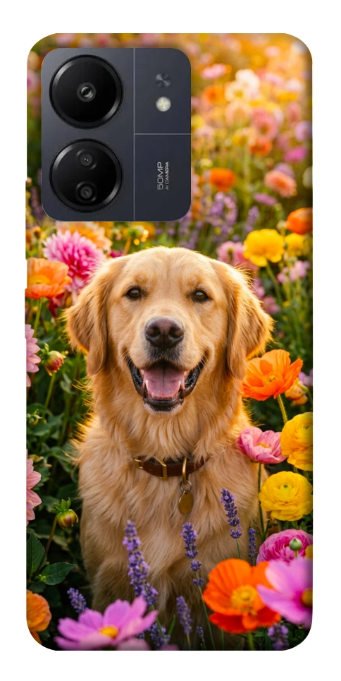 Чехол Flowery labrador для Xiaomi Redmi 13C