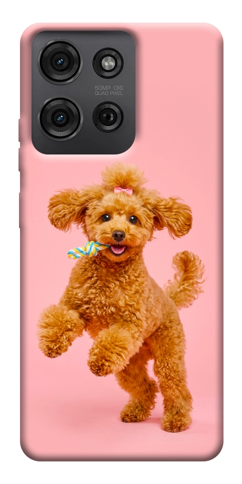 Чехол Happy poodle для Motorola Moto G75 5G