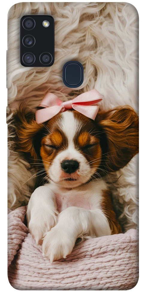 Чехол Sleepy spaniel для Galaxy A21s (2020)