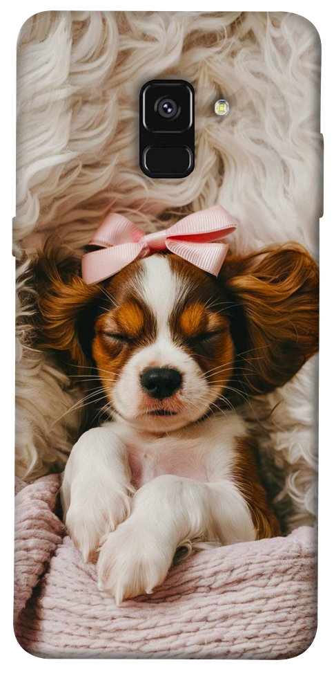 Чехол Sleepy spaniel для Galaxy A8 (2018)
