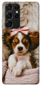 Чехол Sleepy spaniel для Galaxy S21 Ultra
