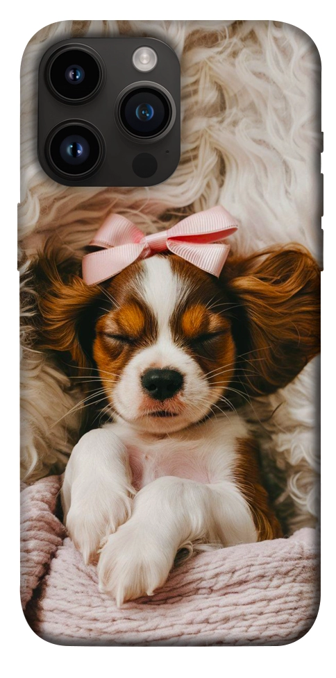 Чехол Sleepy spaniel для iPhone 14 Pro Max