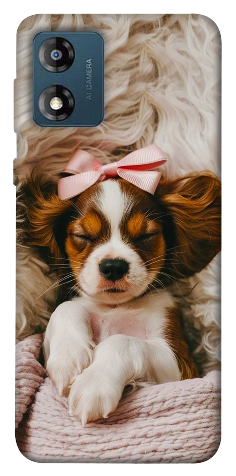 Чехол Sleepy spaniel для Motorola Moto E13