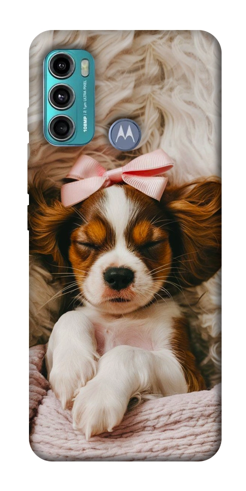 Чохол Sleepy spaniel для Motorola Moto G60