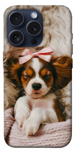 Чехол Sleepy spaniel для iPhone 15 Pro