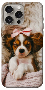 Чехол Sleepy spaniel для iPhone 15 Pro Max